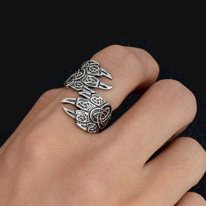 Sterling Silver Berserker Claw Viking Ring