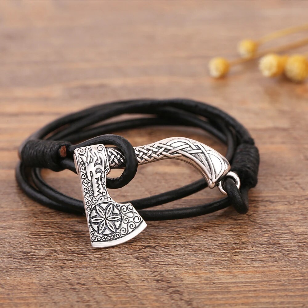 Mens Bracelets Adjustable Handmade Multi Strand Braided Cowhide Bracelets  Woven Leather Wristbands Wooden Beads Bracelet Wrist(1set Of 5 Pcs) |  Fruugo UK