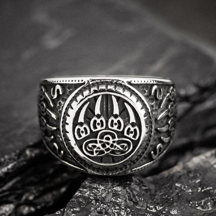 Viking Ring - Silver Bear Paw