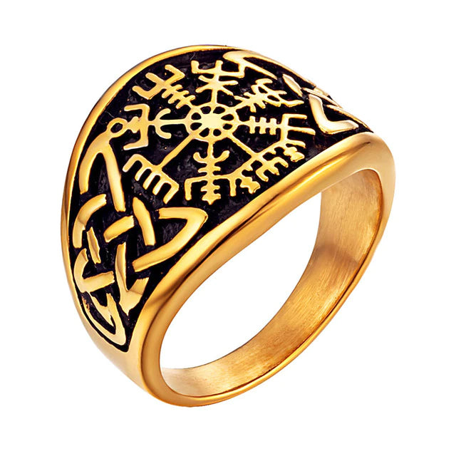 Viking Ring - Bronze Vegvisir
