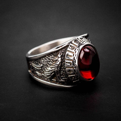 Viking Ring - Wolf And Raven Blood Ring