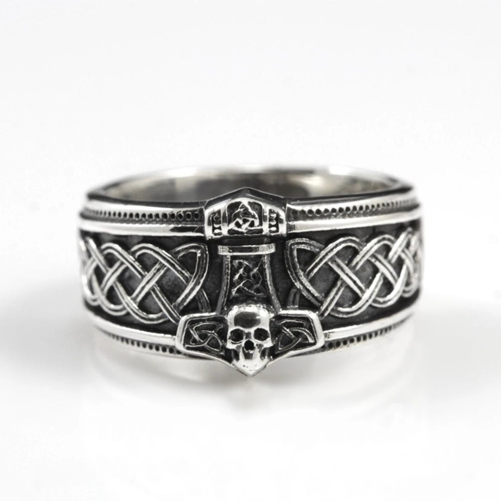 Viking Ring - Silver Mjolnir