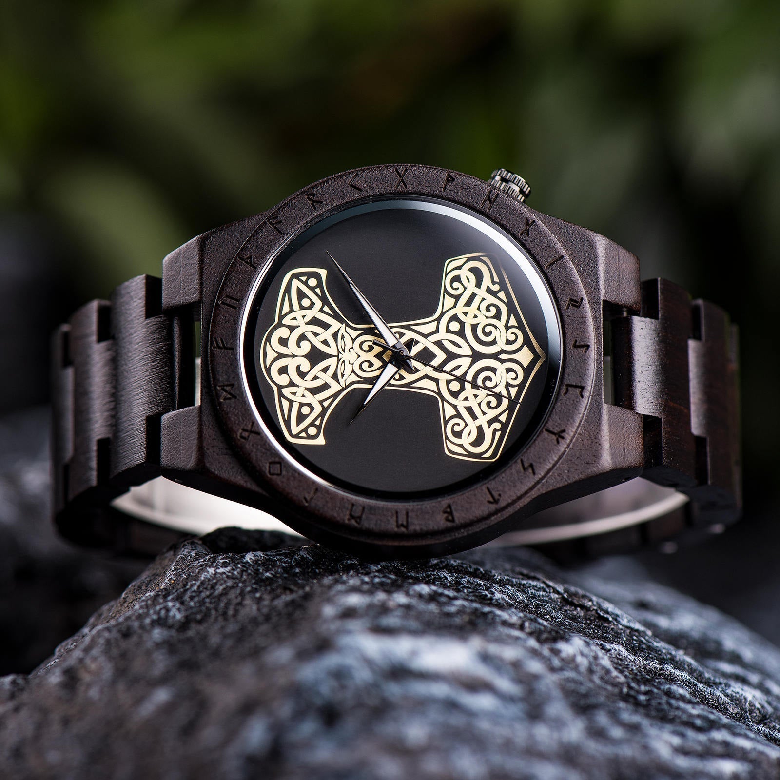 Viking discount wooden watch