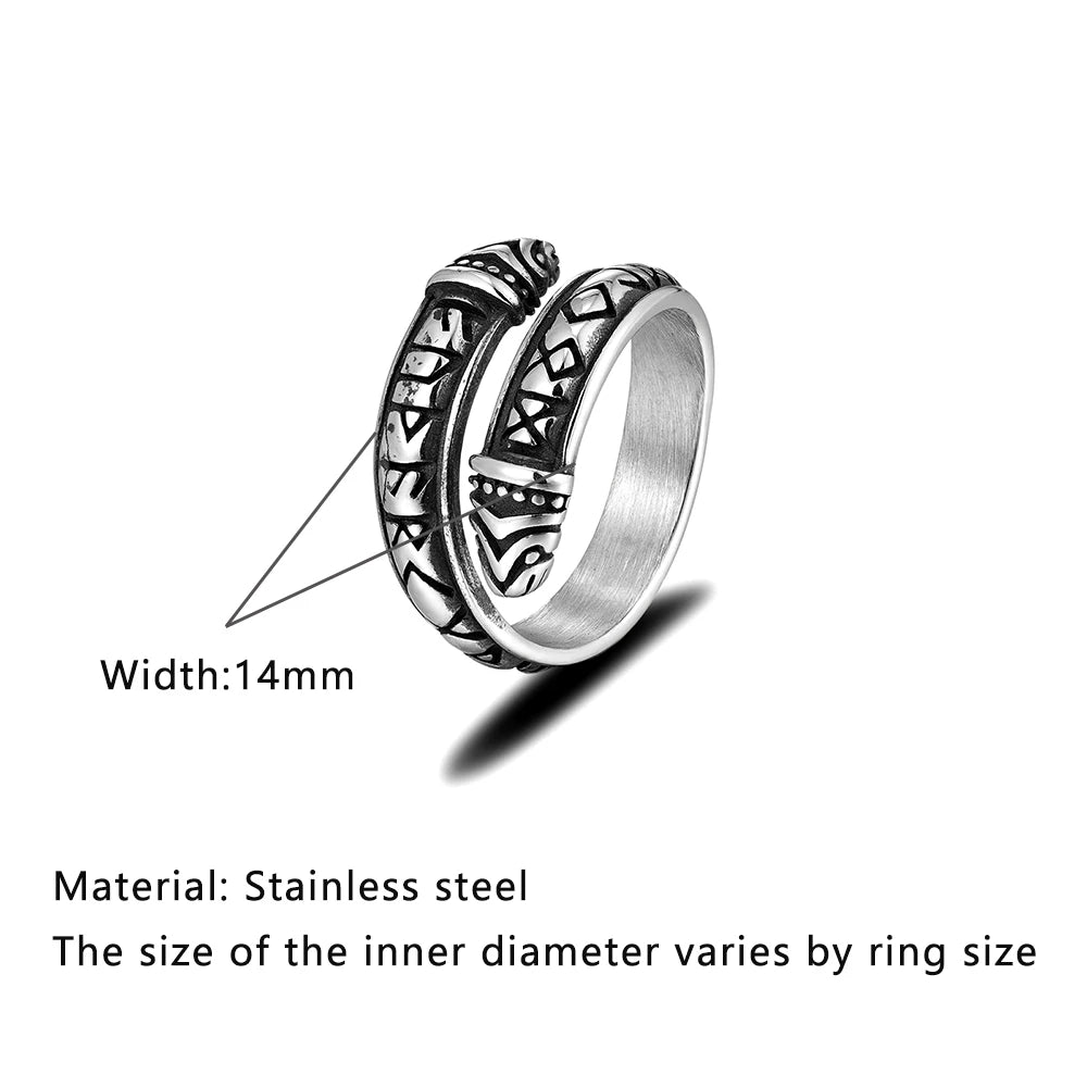 Viking Ring - Jormungandr Runes