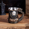 Viking Tankard Mug - Drakkar Dragon Ship Mug Featuring Norse God Odin
