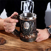 Viking Tankard Mug - Drakkar Dragon Ship Mug Featuring Norse God Odin
