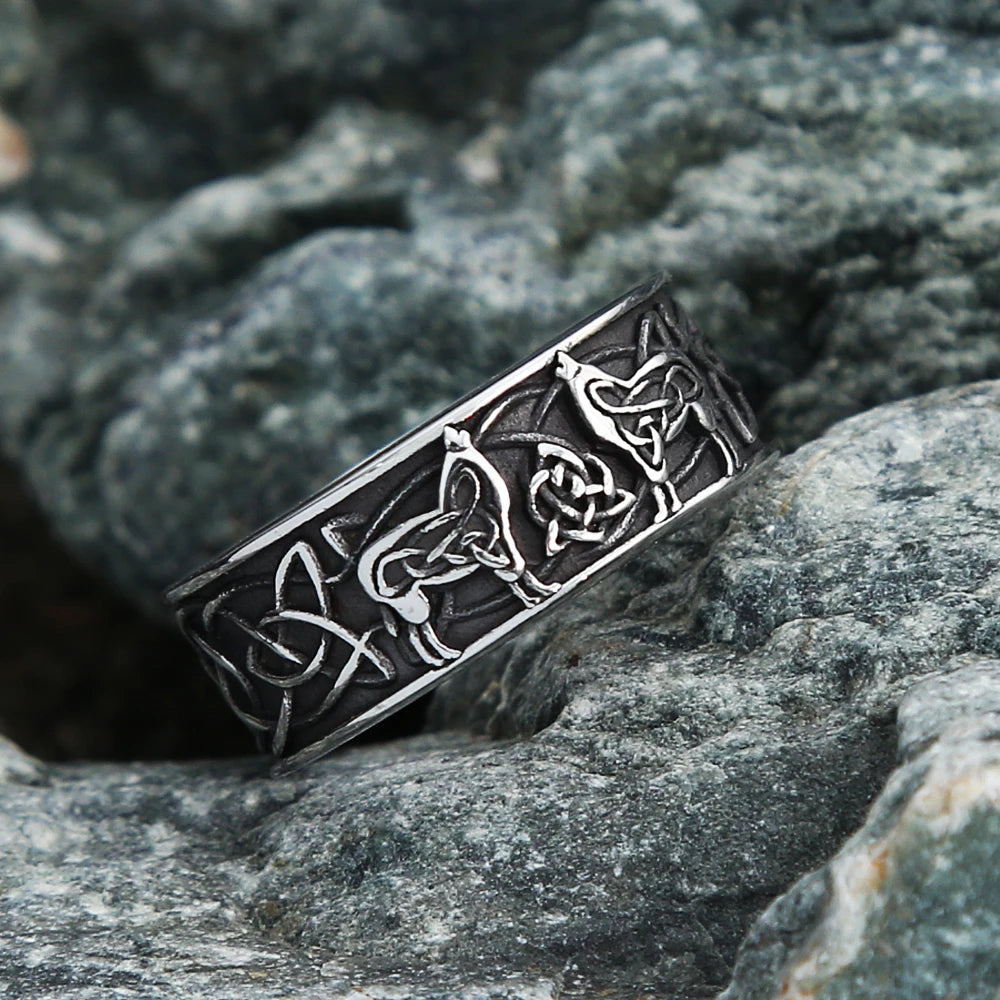 Viking Ring - Norse Wolves