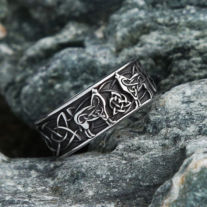 Viking Ring - Norse Wolves