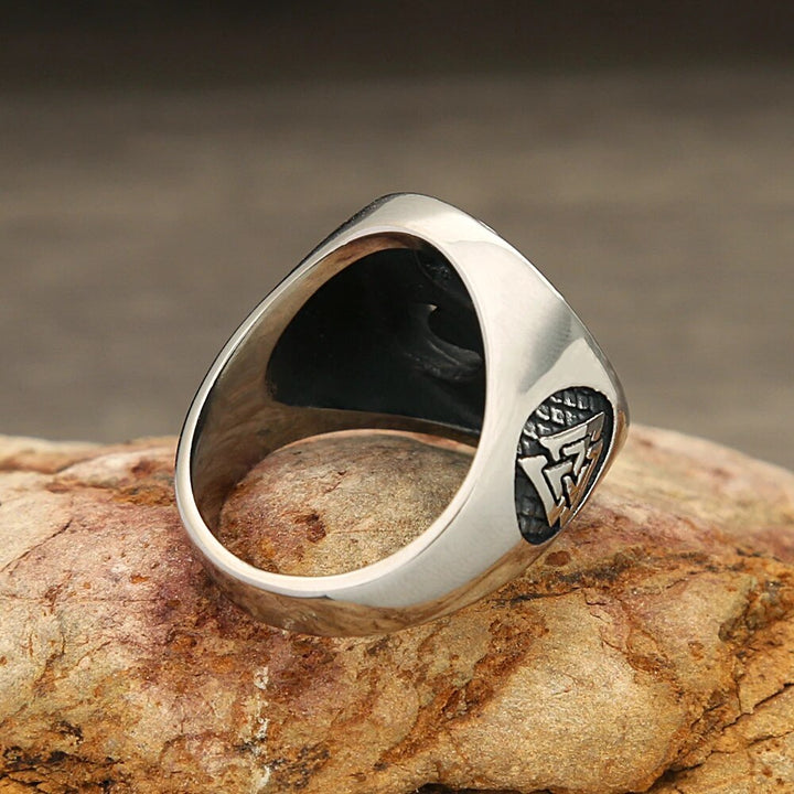 Viking Ring - Trinity Knot with Valknut