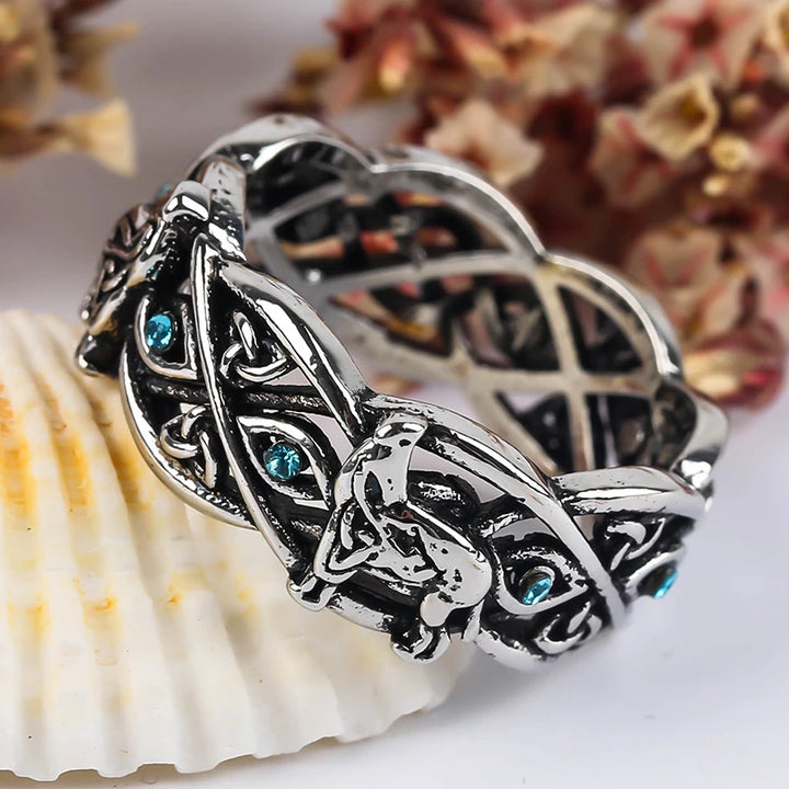 Celtic Wolf Viking Ring