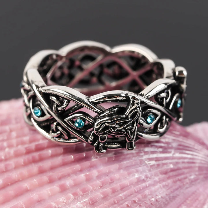 Celtic Wolf Viking Ring