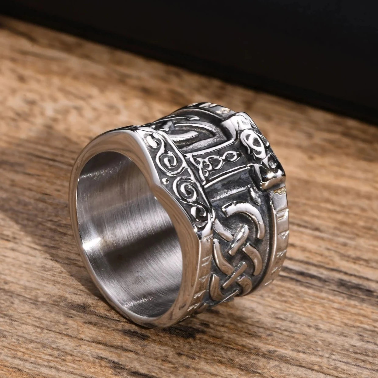 Stainless steel best sale viking rings