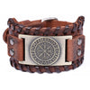 Viking Leather Bracelet - Vegvisir Compass