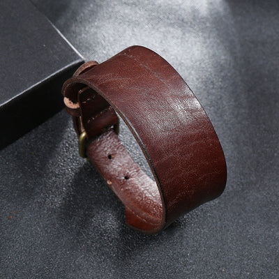 Viking Leather Cuff Bracelet