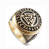Viking Ring - Bronze Valknut Symbol