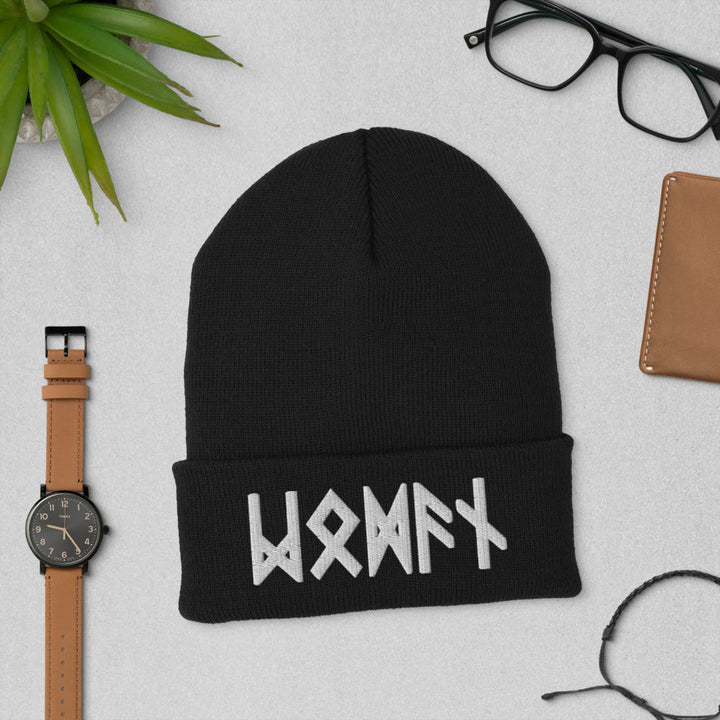 Viking Beanie With Odin Old Futhark Design