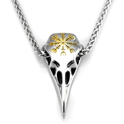 Viking Necklace - Raven Skull