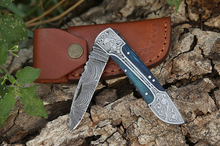 Hand forged Celtic Viking Pocket Knife