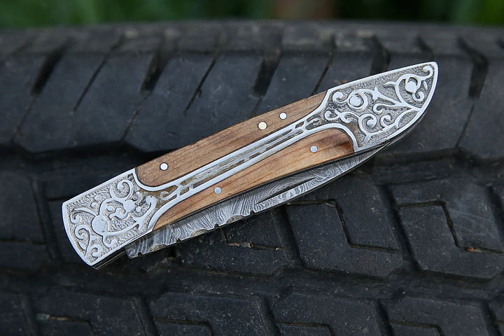 Hand forged Celtic Viking Pocket Knife