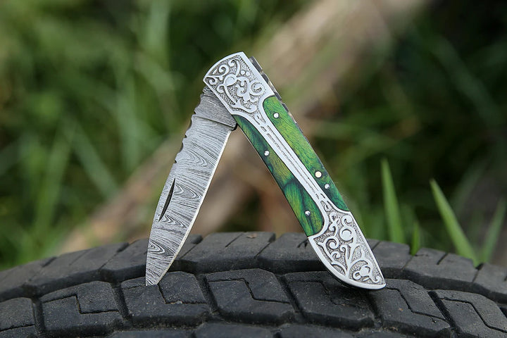 Hand forged Celtic Viking Pocket Knife