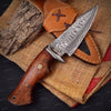 Hand Forged Hunting Knife With Leather Sheath