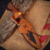 Hand Forged Hunting Knife With Leather Sheath