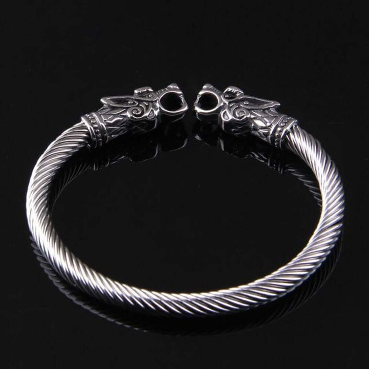 Viking Wrist Bracelet Featuring Fenrir