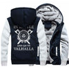 Viking Hoodie With Symbols And Go To Valhalla Prints