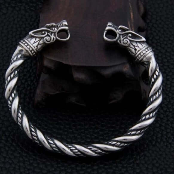 Viking Wrist Bracelet Featuring Fenrir