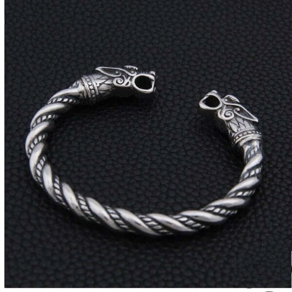 Viking Wrist Bracelet Featuring Fenrir