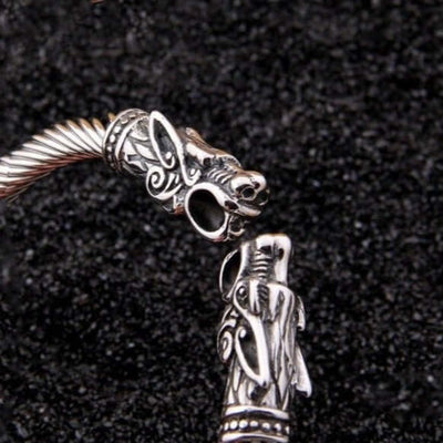 Viking Wrist Bracelet Featuring Fenrir