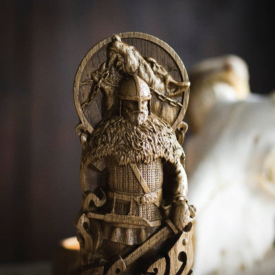 Tyr, The Lawgiver Norse God Wood Carving Statue