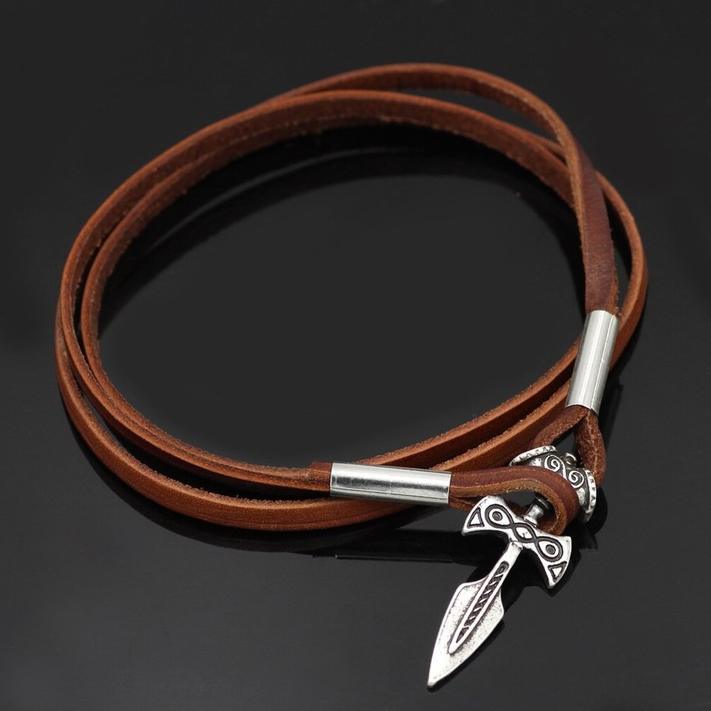 VIKING LEATHER BRACELET OF TALOS