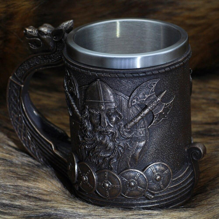 Viking Dragon Ship Drakkar Beer Mug