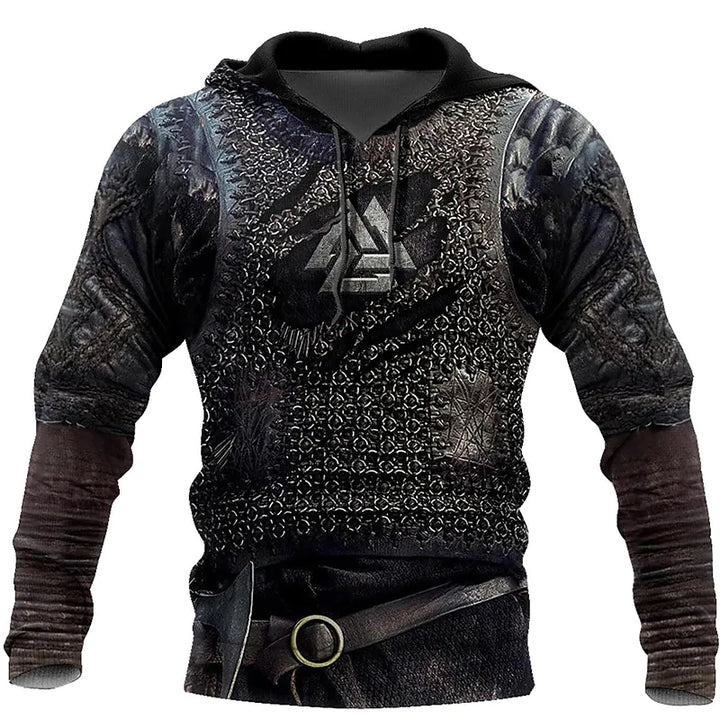 Medieval Viking Hoodie - Valknut