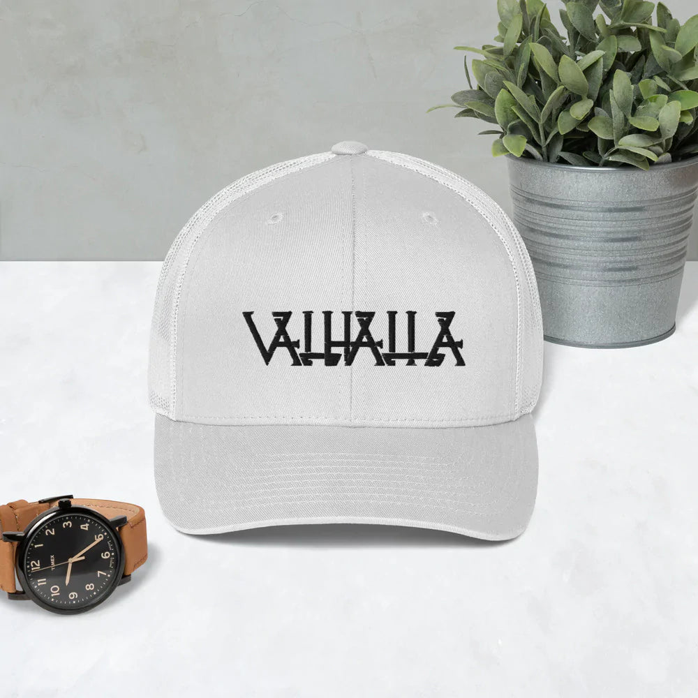 Viking Trucker Cap Embroidered With Valhalla