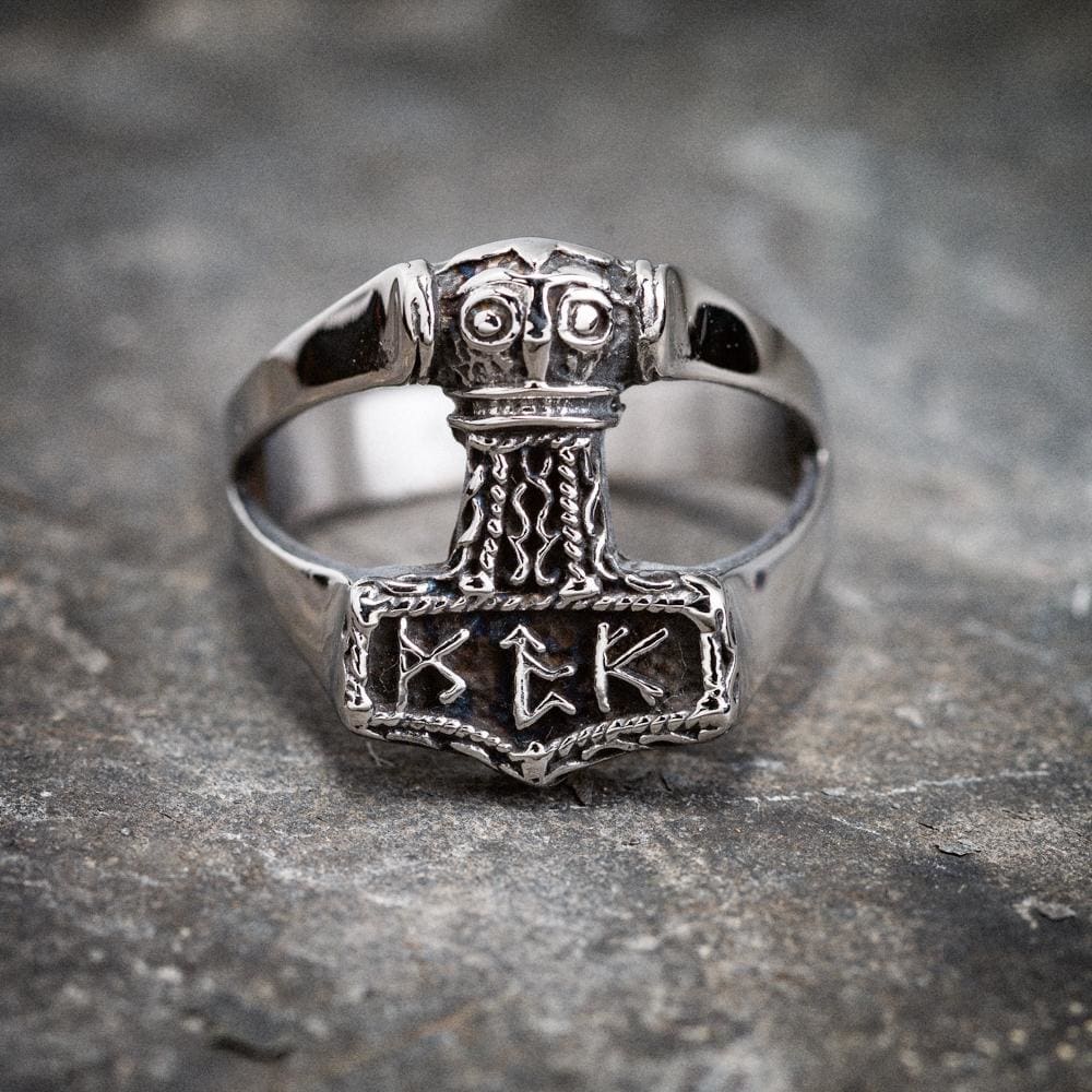 Viking Ring - Old Norse Mjolnir