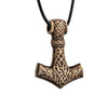 Thor Hammer Necklace - Bronze Dragon Knot
