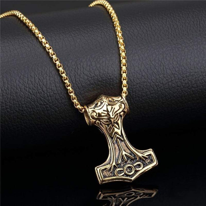 Thor Hammer Necklace - Death Rune