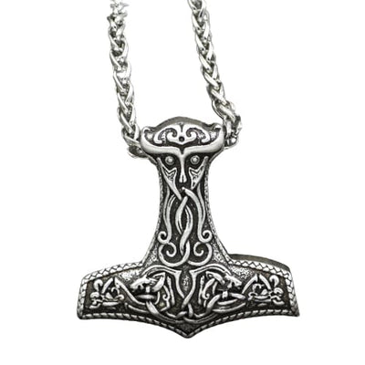 Thor Hammer Necklace - Dragon Knot