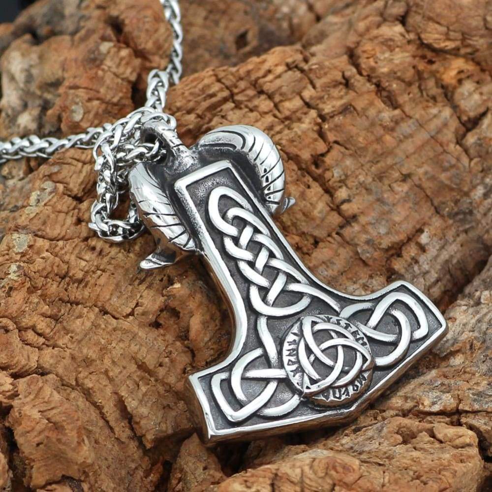 Thor Hammer Necklace - Ram Warrior