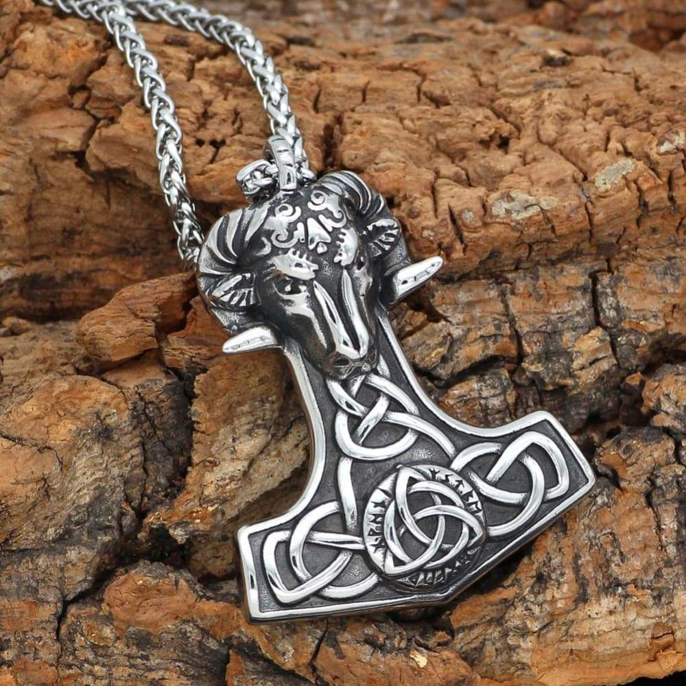 Thor Hammer Necklace - Ram Warrior