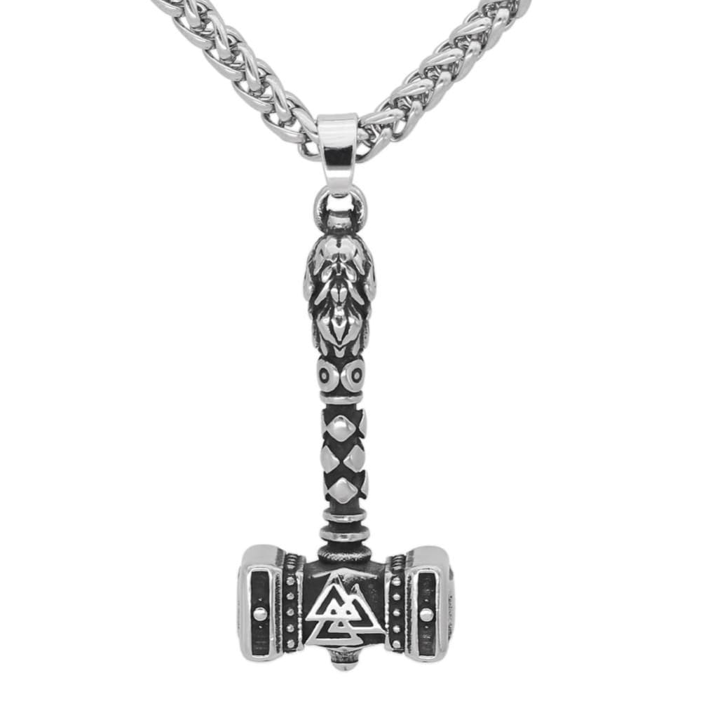 Thor Hammer Necklace - Valknut