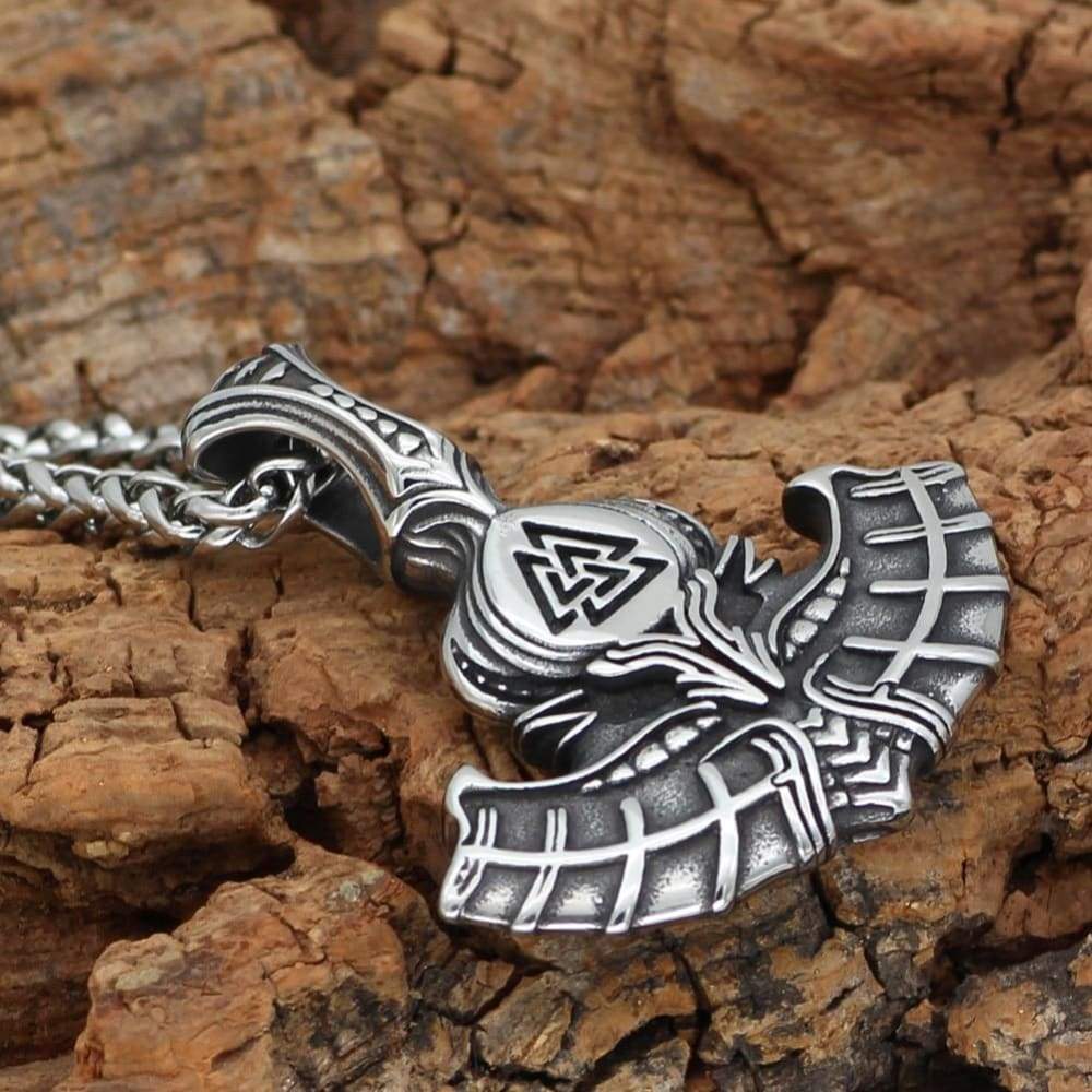 Thor Hammer Necklace - Valknut Symbol