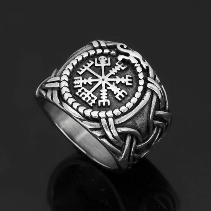 Viking Ring - Vegvisir Serpent