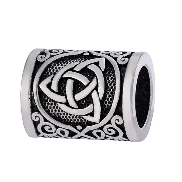 Viking Beard Bead With Triquetra Symbol