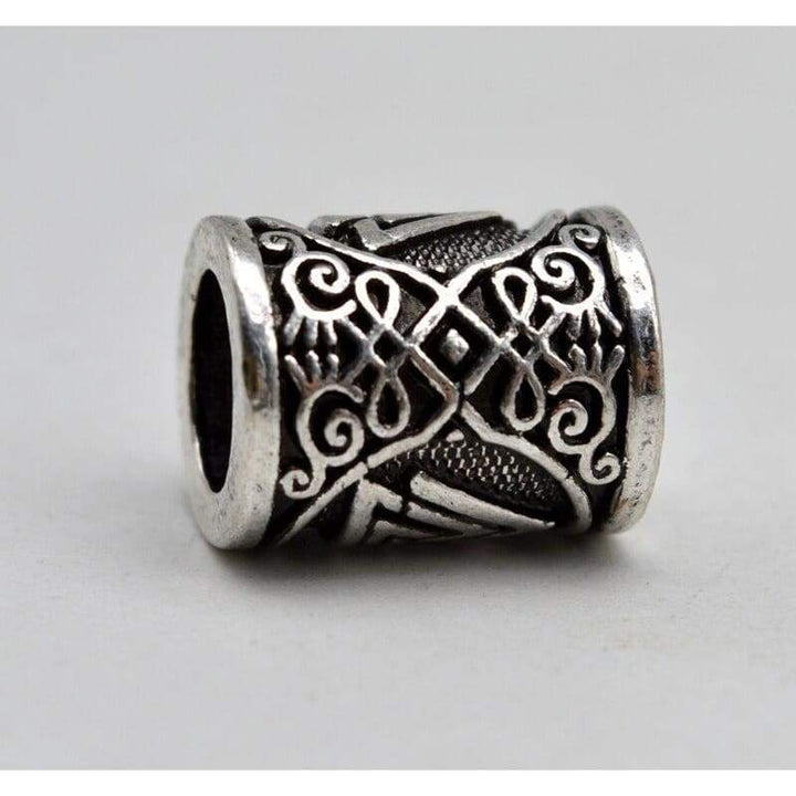 Viking Beard Bead With Valknut Symbol - 3Pcs