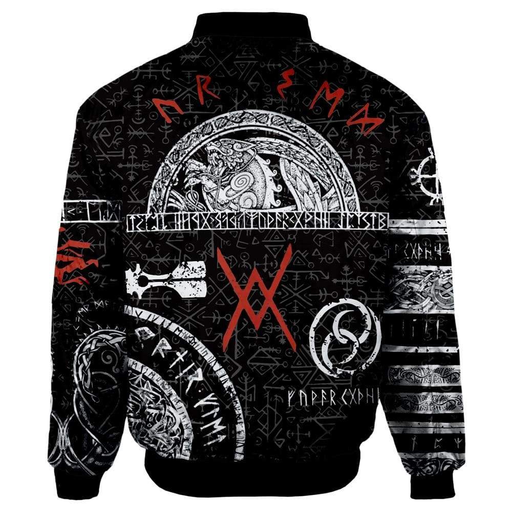 Viking Valhalla Cartoon Men's Bomber Jacket main image 1