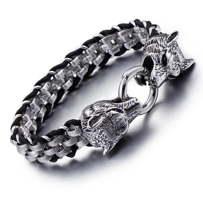 Viking Bracelet - Skoll & Hati Wolves