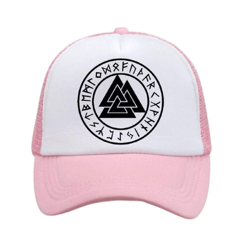Viking Cap With Valknut And  Runic Symbols